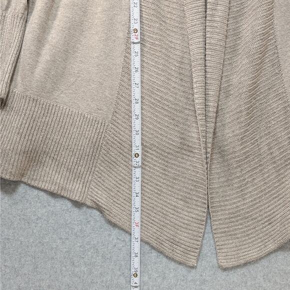 Joan Vass Sand Beige Open Wear Cardigan Women’s Size 2X Lightweight Knit - Picture 9 of 13